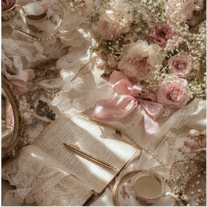 Vintage lace and tea